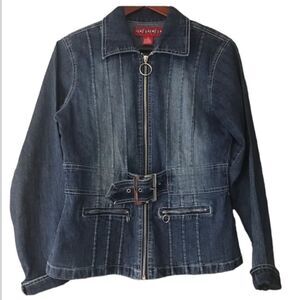 solo Dark Blue Denim Jean Jacket with Belt